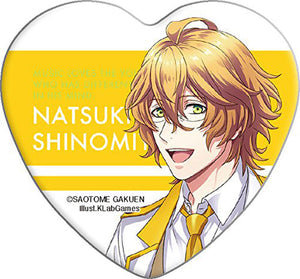 Natsuki Shinomiya Uta no Prince Sama Shining Live Trading Heart Shaped Can Badge Can Badge Can Badge [USED]