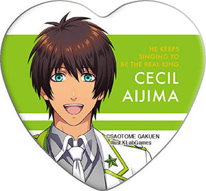 Cecil Aijima Uta no Prince Sama Shining Live Trading Heart Shaped Can Badge [USED]