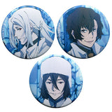 Dazai & Shibusawa & Fyodor Original Tin Badge 3 Types Set Bungo Stray Dogs: Dead Apple PASH! August 2018 Issue Service for All Applicants Can Badge [USED]