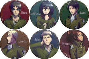 All 6 Types Set Animation Original Drawing Exhibition Attack on Titan ANIMATION GALLERY Character Badge Collection Can Badge [USED]