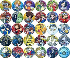 Digimon Adventue Super Evolution Kira Tin Badge All 30 Types Set Can Badge [USED]