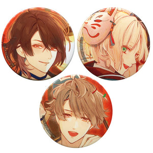 Ozaki Hayato & Hoshikawa Hisui & Sagisawa Rui 3 Set Switch Soft Nil Admirari no Tenbin Iro Dori Nadeshiko Animate Limited Set Included Bonus Single Item Can Badge [USED]