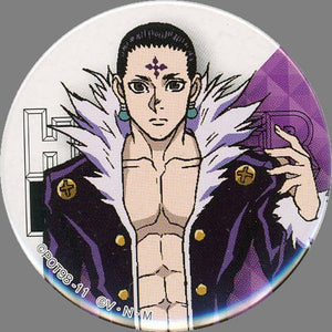 Chrollo Lucilfer HUNTER x HUNTER 44mm Tin Badge J-World Tokyo Limited Mini Game: Kurapika's Middle Finger Chain Lottery Prize C Can Badge [USED]