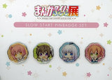 Hana Ichinose, etc. Slow Start Pin Batch Set Manga Time Kirara Exhibition Limited Set of 4 Badge [USED]