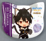 Rei Sakuma Ensemble Stars! in Namja Town Cat Festival Cat Shaped Can Badge Collection A Can Badge [USED]