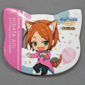 Hinata Aoi Ensemble Stars! in Namja Town Cat Festival Cat Shaped Can Badge Collection A Can Badge [USED]