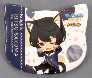 Ritsu Sakuma Ensemble Stars! in Namja Town Cat Festival Cat Shaped Can Badge Collection C Can Badge [USED]