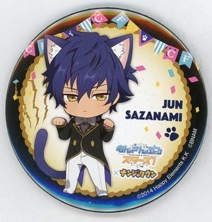 Jun Sazanami Ensemble Stars! in Namja Town Cat Festival 75mm Can Badge Collect Jewels! Produce Kuji Prize C Can Badge [USED]