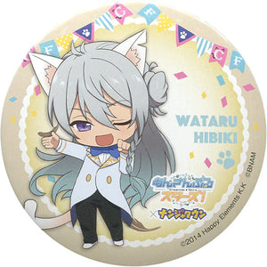 Wataru Hibiki Ensemble Stars! in Namja Town Cat Festival 75mm Can Badge Cat Live Garapon!! Prize C Can Badge [USED]