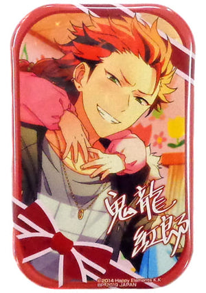 Kurou Kiryu Ensemble Stars! Amusement Ichiban Cafe Candy Party Vol.1 Square Can Badge [USED]