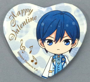 Hokuto Hidaka Ensemble Stars! Valentine Heart Can Badge 3rd Anniversary Group A Valentine Marukaku Can Badge 2019 Ver. Purchase Bonus Can Badge [USED]