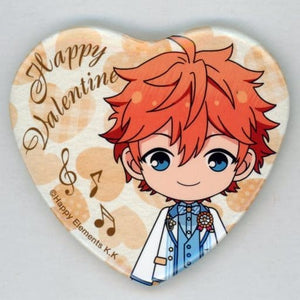 Subaru Akehoshi Ensemble Stars! Valentine Heart Can Badge 3rd Anniversary Group A Valentine Marukaku Can Badge 2019 Ver. Purchase Bonus Can Badge [USED]