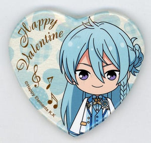 Wataru Hibiki Ensemble Stars! Valentine Heart Can Badge 3rd Anniversary Group A Valentine Marukaku Can Badge 2019 Ver. Purchase Bonus Can Badge [USED]