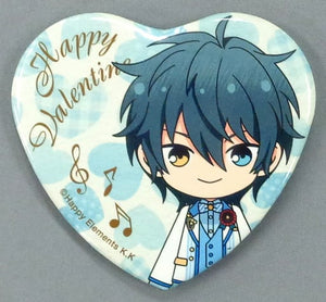 Mika Kagehira Ensemble Stars! Valentine Heart Can Badge 3rd Anniversary Group A Valentine Marukaku Can Badge 2019 Ver. Purchase Bonus Can Badge [USED]