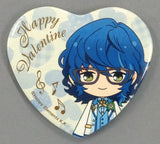 Tsumugi Aoba Ensemble Stars! Valentine Heart Can Badge 3rd Anniversary Group B Valentine Marukaku Can Badge 2019 Ver. Purchase Bonus Can Badge [USED]