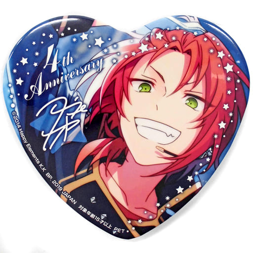 Leo Tsukinaga Ensemble Stars! Torucolle Heart Shaped Big Can Badge 4th Anniversary Vol.1 Can Badge [USED]