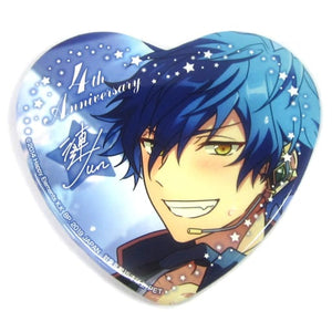 Jun Sazanami Ensemble Stars! Heart Shaped Big Can Badge 4th Anniversary Vol.3 Can Badge [USED]