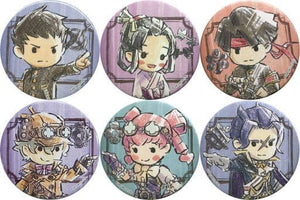 Ryunosuke Naruhodo, etc. The Great Ace Attorney: Adventures Graph Art Design All 6 Types Set Can Badge [USED]
