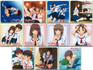 All 11 Types Set KimiKiss Amagami 10th Anniversary Exhibition & Takayama Kisai Solo Exhibition Founding Festival Square Badge Can Badge [USED]