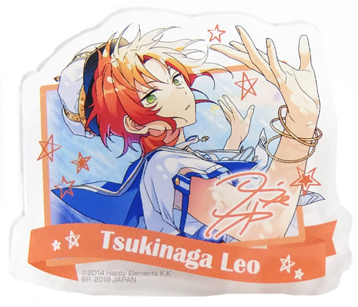 Leo Tsukinaga Ensemble Stars! Amusement Ichiban Cafe Summer☆2019 Vol.2 Acrylic Badge Drink Set Order Privilege Badge [USED]