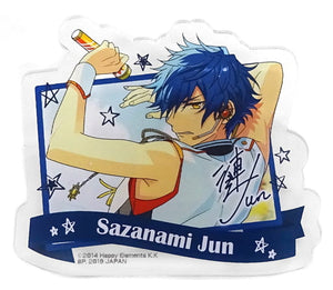 Jun Sazanami Ensemble Stars! Amusement Ichiban Cafe Summer☆2019 Vol.2 Acrylic Badge Drink Set Order Privilege Badge [USED]