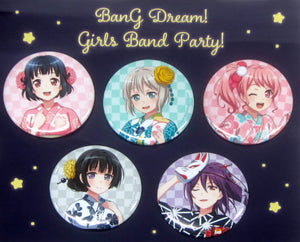 2019 Yukata Ver. Can Badge Set 5 Pieces BanG Dream! Girls Band Party! C96 Goods Can Badge [USED]