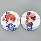 Italy & America Can Badge 2 Set Hetalia Character Song CD The BEST Vol.1 Animate Limited Edition Included Bonus Single Item Can Badge [USED]