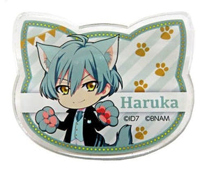 Isumi Haruka IDOLiSH7 Kimi to Nanja de Ai na Nyaight Cat-Shaped Acrylic Badge Mini Game Escape! Escape! Great Adventure with Mononoketama! in Nanja Town 4th Aniversary Festival Nanja Town Limited Prize A Badge [USED]