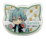 Isumi Haruka IDOLiSH7 Kimi to Nanja de Ai na Nyaight Cat-Shaped Acrylic Badge Mini Game Escape! Escape! Great Adventure with Mononoketama! in Nanja Town 4th Aniversary Festival Nanja Town Limited Prize A Badge [USED]