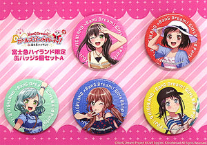 Tae Hanazono, etc. Bang Dream! Girls Band Party! In Fuji-Q Highland Fujikyu Highland Set of 5 Can Badge [USED]