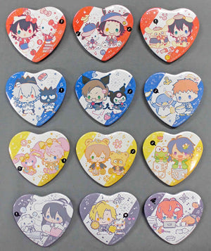 All 12 Types Set Hypnosis Mic: Division Rap Battle SANRIO NAKAYOKU EDIT Special Collaboration in Sanrio Puroland Trading Heart Can Badge Can Badge [USED]
