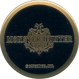 Title Logo MONSTER HUNTER: WORLD Monster Hunter Metal Tin Badge 15th Anniversary Exhibition The Quest Limited Naked Collaboration Can Badge [USED]