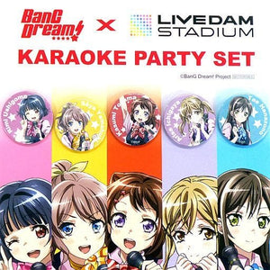 Poppin'Party Original Can Badge 5 Set BanG Dream! x Big Echo Stamp Rally Campaign Winner Item Can Badge [USED]