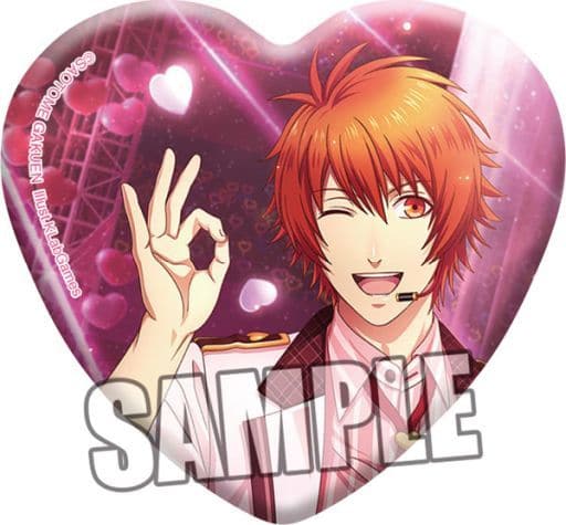 Otoya Ittoki Uta no Prince Sama Heart Shaped Can Badge Sweet Valentine Live Another Shot Ver. Can Badge [USED]