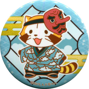 Sakonji Urokodaki Demon Slayer: Kimetsu no Yaiba Can Badge Rascal Ver. Raccoon Rascal Collaboration Can Badge [USED]