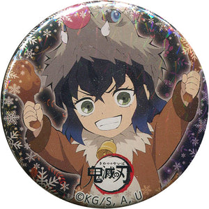 Inosuke Hashibira Holo Ver. Demon Slayer: Kimetsu no Yaiba Christmas Event 56mm Can Badge [USED]