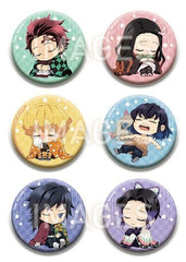 Zenitsu Agatsuma, etc. Demon Slayer: Kimetsu no Yaiba Japanese Paper Style Tin Badge All 6 Types Set Can Badge [USED]