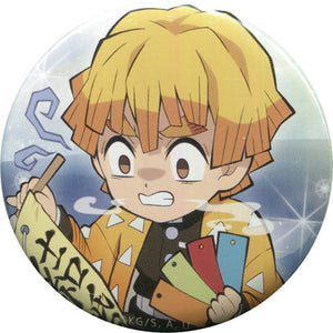 Zenitsu Agatsuma Normal Demon Slayer: Kimetsu no Yaiba Newly Drawn SD illustration 57mm Random Tin Badge ufotable cafe Limited Tanabata Event Can Badge [USED]