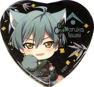 Isumi Haruka IDOLiSH7 Glitter Heart Can Badge Collection in Nanja Town 5th Anniversary Festival Can Badge [USED]