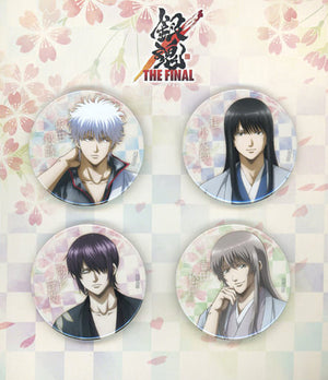 Gintoki Sakata, etc. Gintama The Final Set of 4 Set of 4 Can Badge [USED]