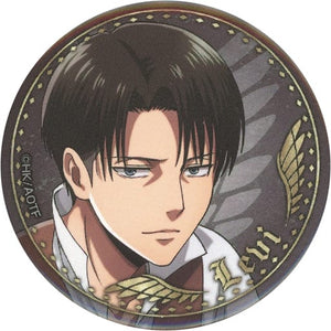 Levi Ackerman Facing Right Attack on Titan Trading Tin Badge Tokyo Station Ichiban Plaza Pop Up Store Limited Web Order Products Can Badge [USED]