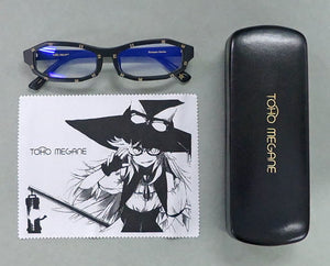 Kirisame Marisa Matte Black/Clear Lens TOHO MEGANE Glasses Touhou Project without Lens Stength Other-Goods [USED]