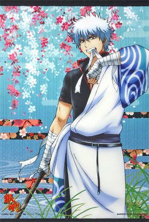 Sakata Gintoki A2 Special Tapestry Ichiban Omikuji Gintama Can Badge Double Chance Campaign With Winning Notice Tapestry [USED]