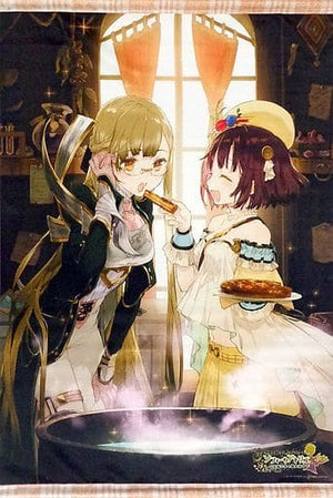 Sophie & Monica NOCO Newly Drawn B2 Tapestry PS4/PS3/PS Vita Soft Atelier Sophie: The Alchemist of the Mysterious Book Famitsu DX Pack Ebiten Limited Set Included Bonus Single Item Tapestry [USED]