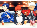 Emiya Shiro & Lancer & Archer B6 Mini Tapestry Fate/stay night: Unlimited Blade Works DINING Fun Lottery Double Chance Prize Tapestry [USED]