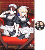 Tohsaka Rin & Saber Comptiq Cover Collection B2 Tapestry with Can Badge Fate/stay night C93 Goods Tapestry [USED]