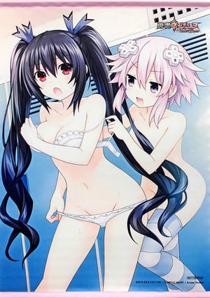 Neptunia & Noir Newly Drawn B2 Tapestry PS4 Soft Super Neptunia RPG Trader Puchase Bonus Tapestry [USED]