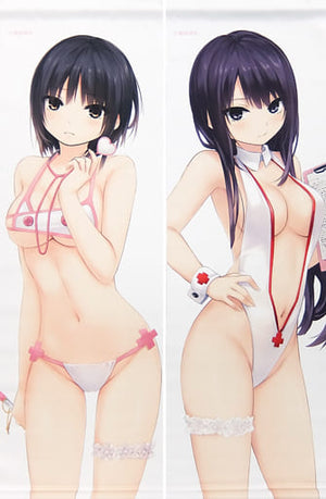 Nurse Swimsuit Signboard Girl Coffee Kizoku B2 Half-Cut Tapestry 2 Set Tapestry [USED]