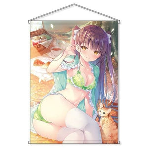 Miwabe Sakura Newly Drawn Autumn Tea Time B2 Tapestry Tapestry [USED]