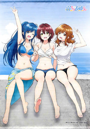 Hinami Aoi & Nanami Minami & Izumi Yuzu B2 Tapestry Blu-ray/DVD Bottom-tier Character Tomozaki Animate Whole Volumes Purchase Bonus Tapestry [USED]